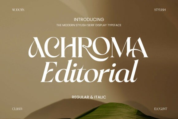 Achroma Editorial: A Serif Font for Modern Editorial Design