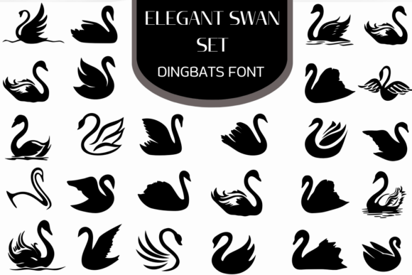 Elegant Swan Set: A Font That Adds Grace to Your Brand