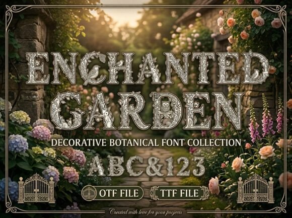 Enchanted Garden Monogram: A Font That Elevates Your Brand