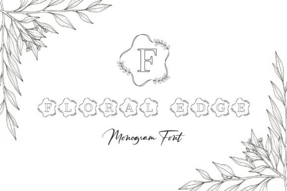 Floral Edge Monogram: A Designer’s Take on Elegance in Typography