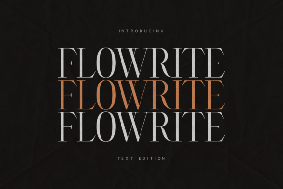 Flowrite: A Serif Font That Elevates Branding with Elegance
