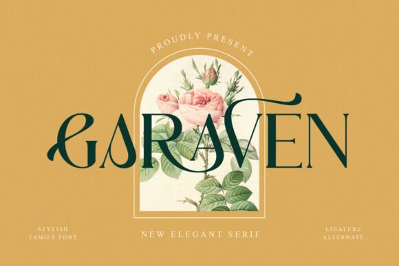 Garaven: A Serif Font for Elegant Craft Projects