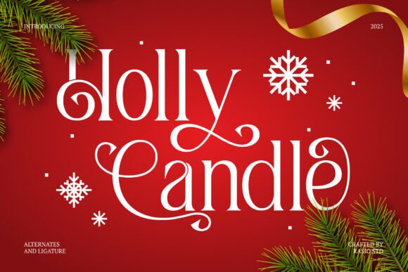 Holly Candle: A Serif Font for Holiday Campaigns