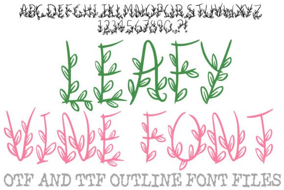 Leafy Vine: A Delicate Display Font for Digital Design