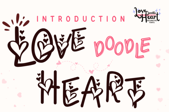 Love Doodle Heart: A Romantic Typographic Statement