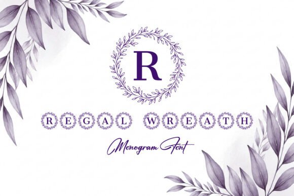 Regal Wreath Monogram: A Timeless Serif for Editorial Elegance